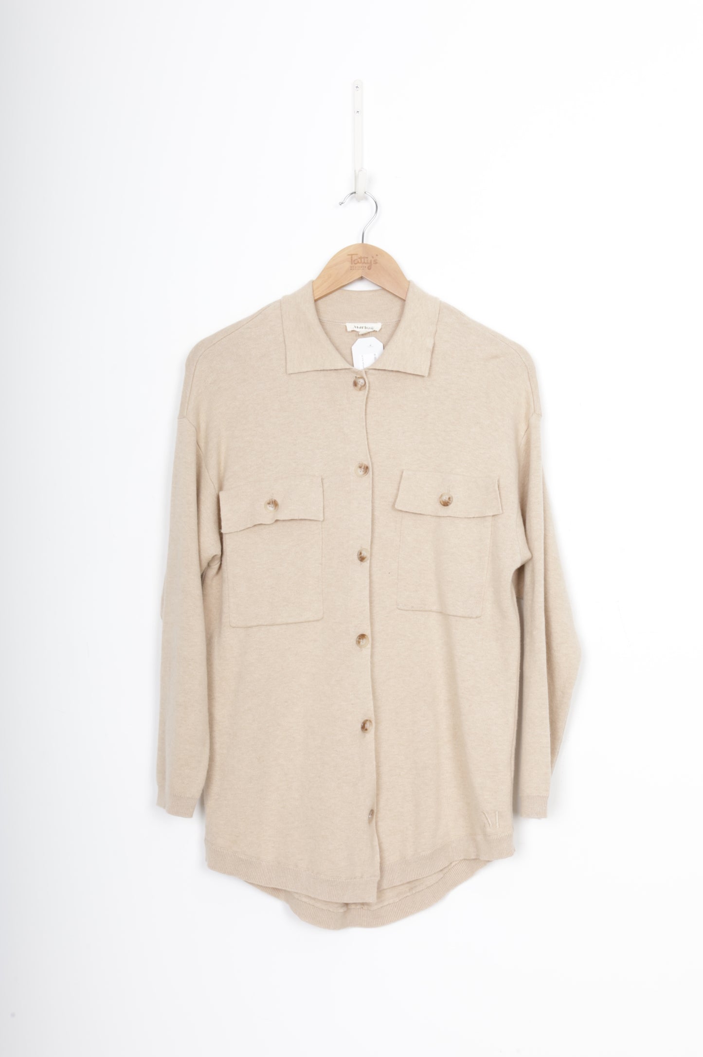 Marlow Womens Beige Cardigan Size XS