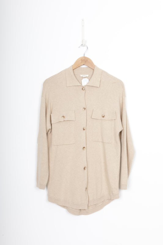 Marlow Womens Beige Cardigan Size XS