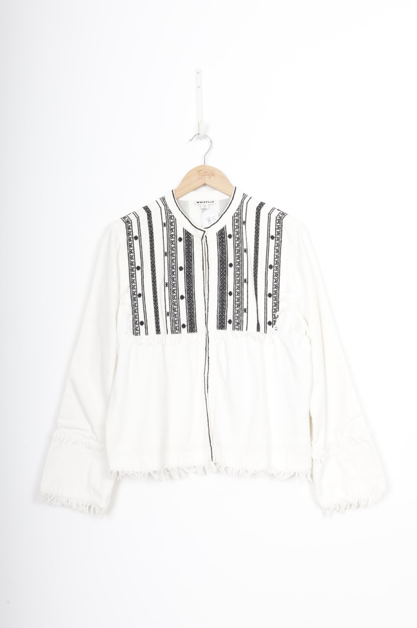 Whistles Womens White Jacket Size M