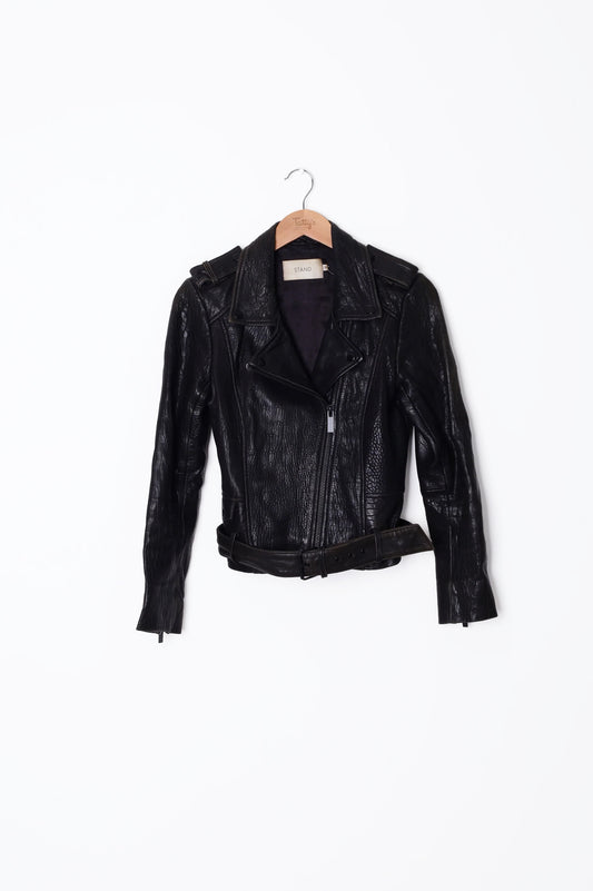 Stand Studio Womens Black Jacket Size 36