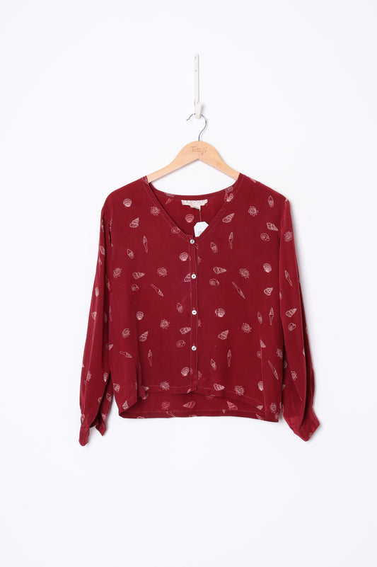 Dessiner by cathyhardwick - Vintage Womens Red Blouse Size 6