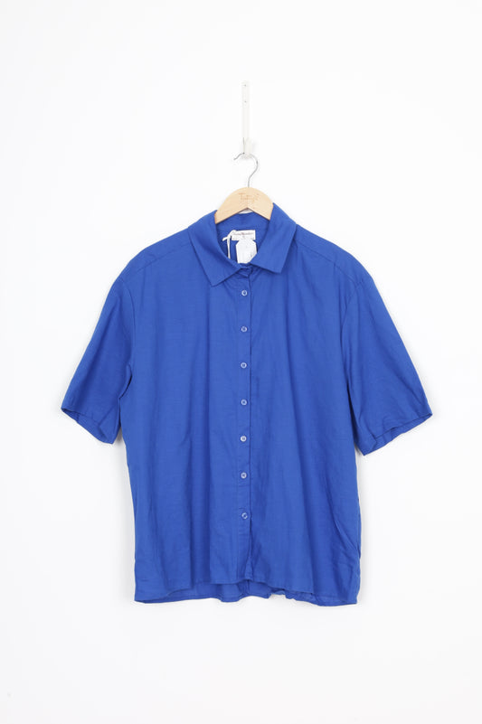 Seven Wonders Womens Blue Shirt Size L