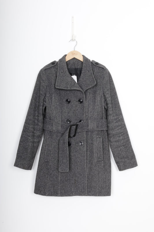 Max Womens Grey Coat Size 12