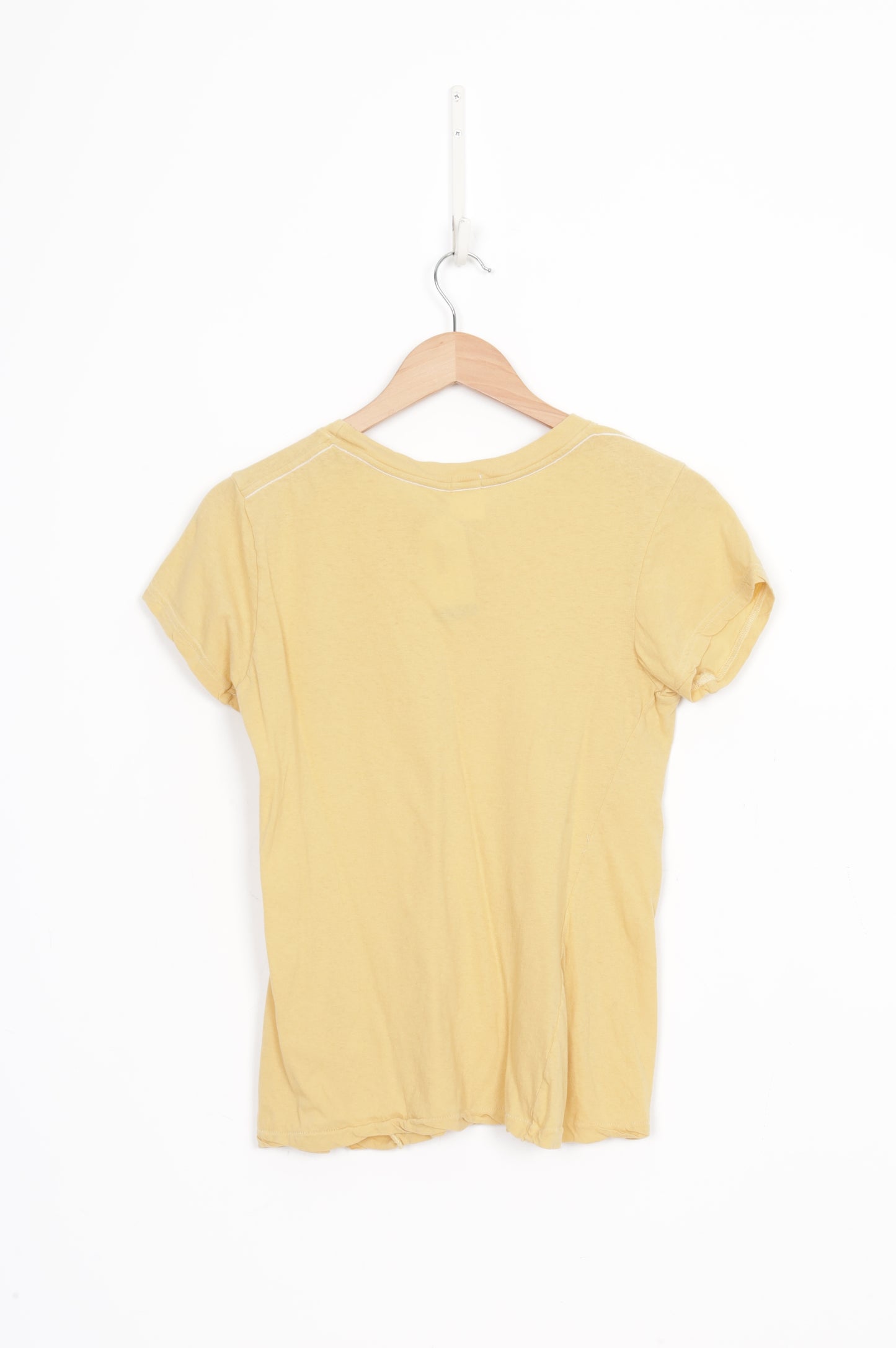 Bassike Womens Yellow T-shirt Size S
