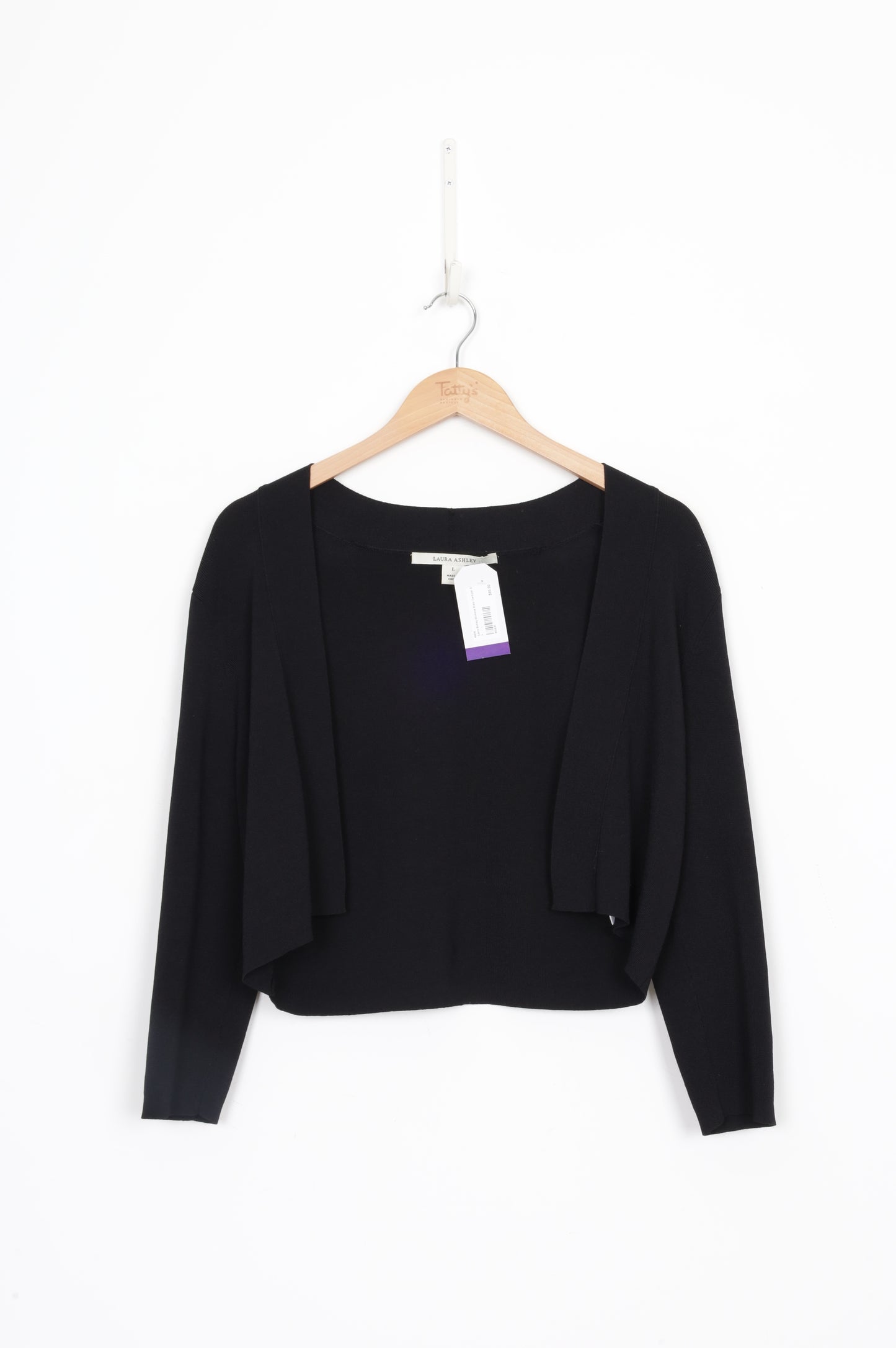 Laura Ashley Womens Black Cardigan Size L