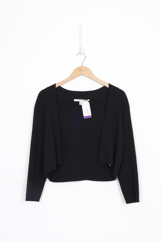 Laura Ashley Womens Black Cardigan Size L