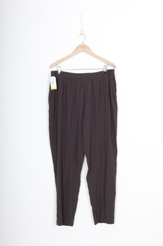 Chocolat Womens Brown Pants Size 18