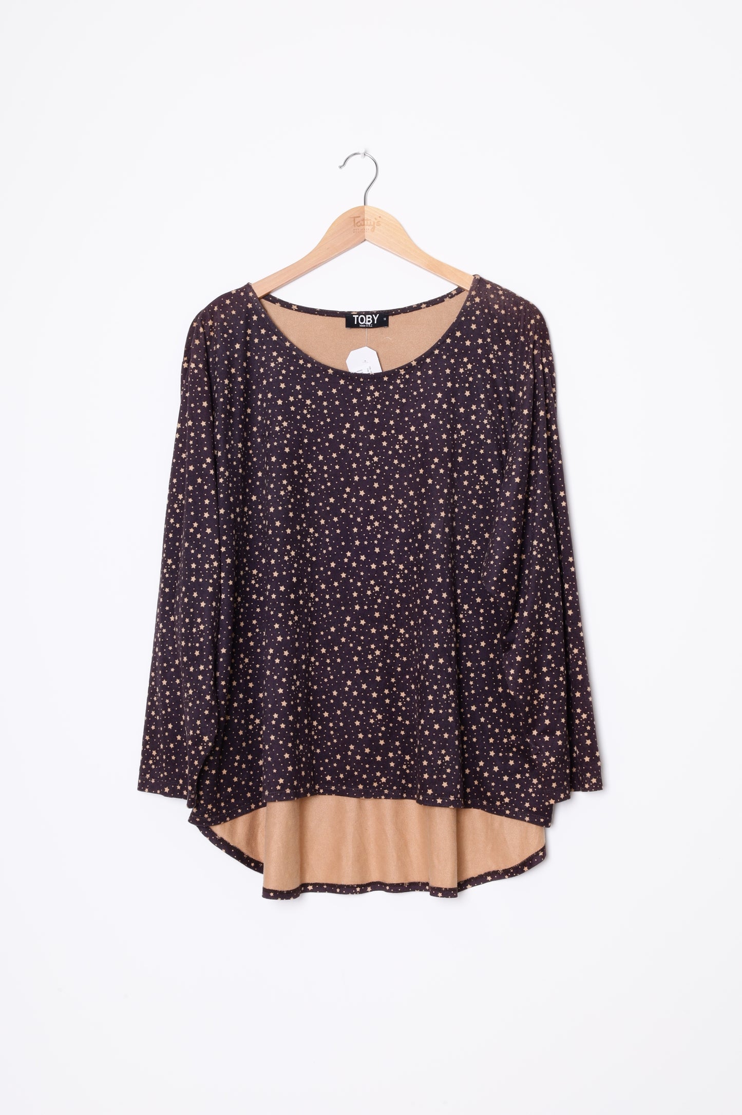 Toby Womens Brown Top Size 16