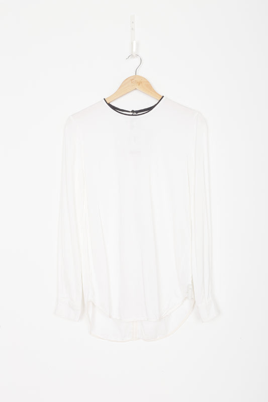 Victoria Victoria Beckham Womens White Top Size 8