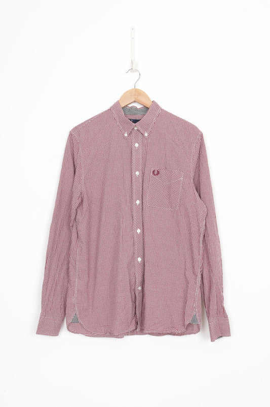 Fred Perry Mens Red Shirt Size L