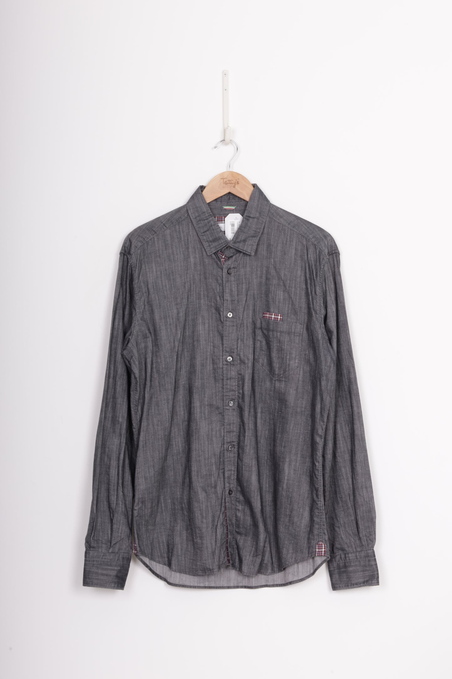 Poggianti Mens Grey Shirt Size L