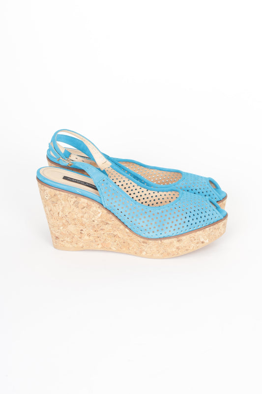 Alberto Zago Womens Blue Heels Size EU 40