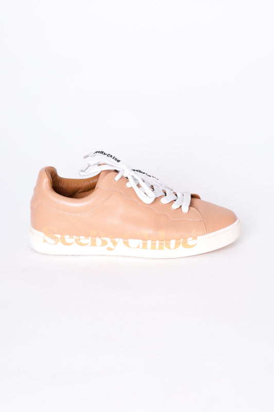 See by Chloe Womens Beige Sneakers Size EU 40