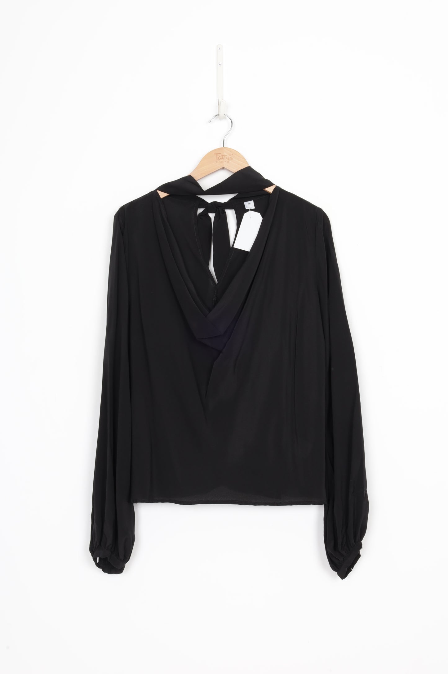 ellis Womens Black Blouse Size 12