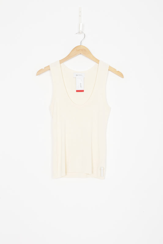 Matteau Womens Cream Top Size 10
