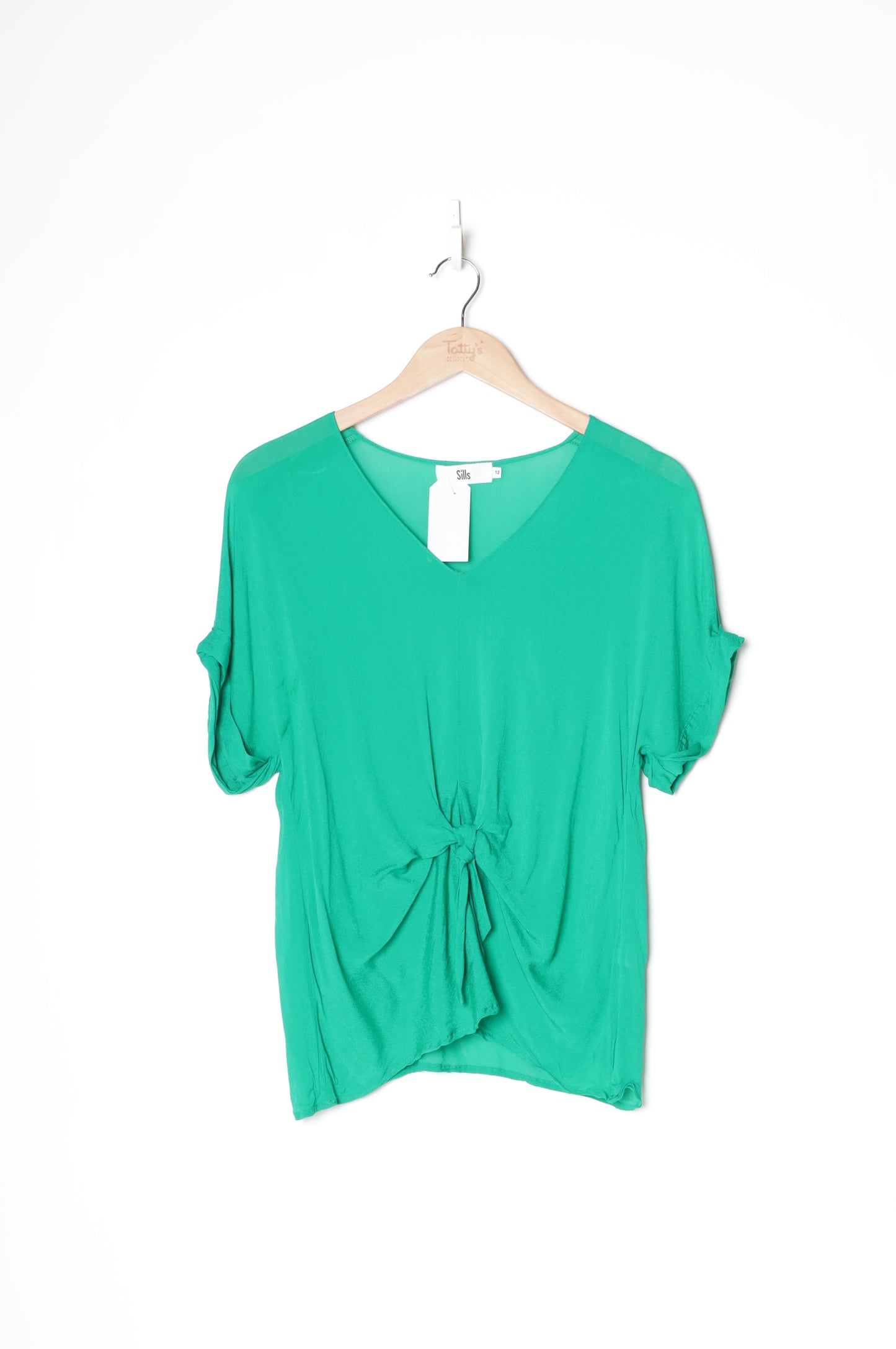 Sills Womens Green Top Size 12