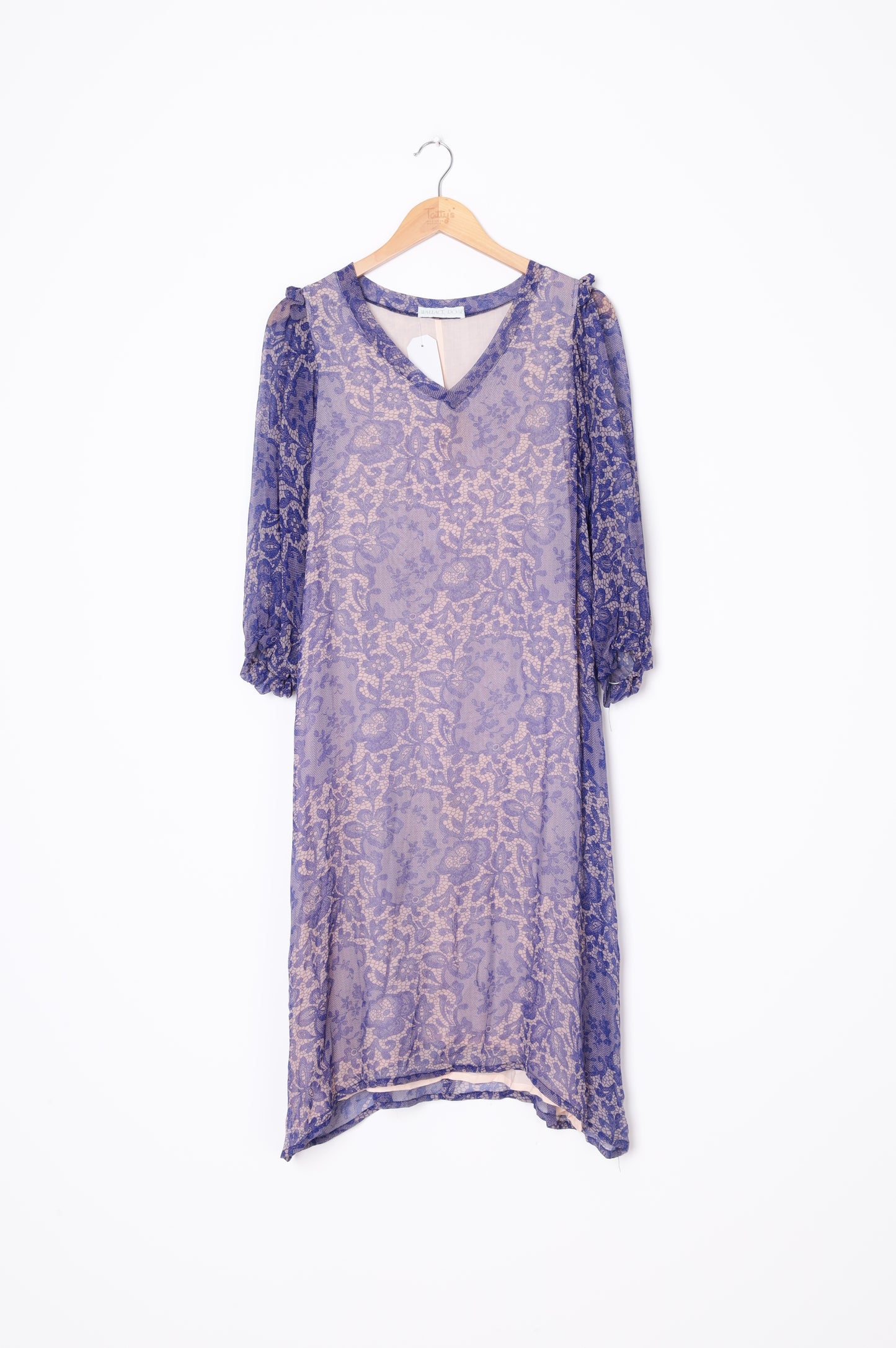 Wallace Rose Womens Blue Dress Size 12
