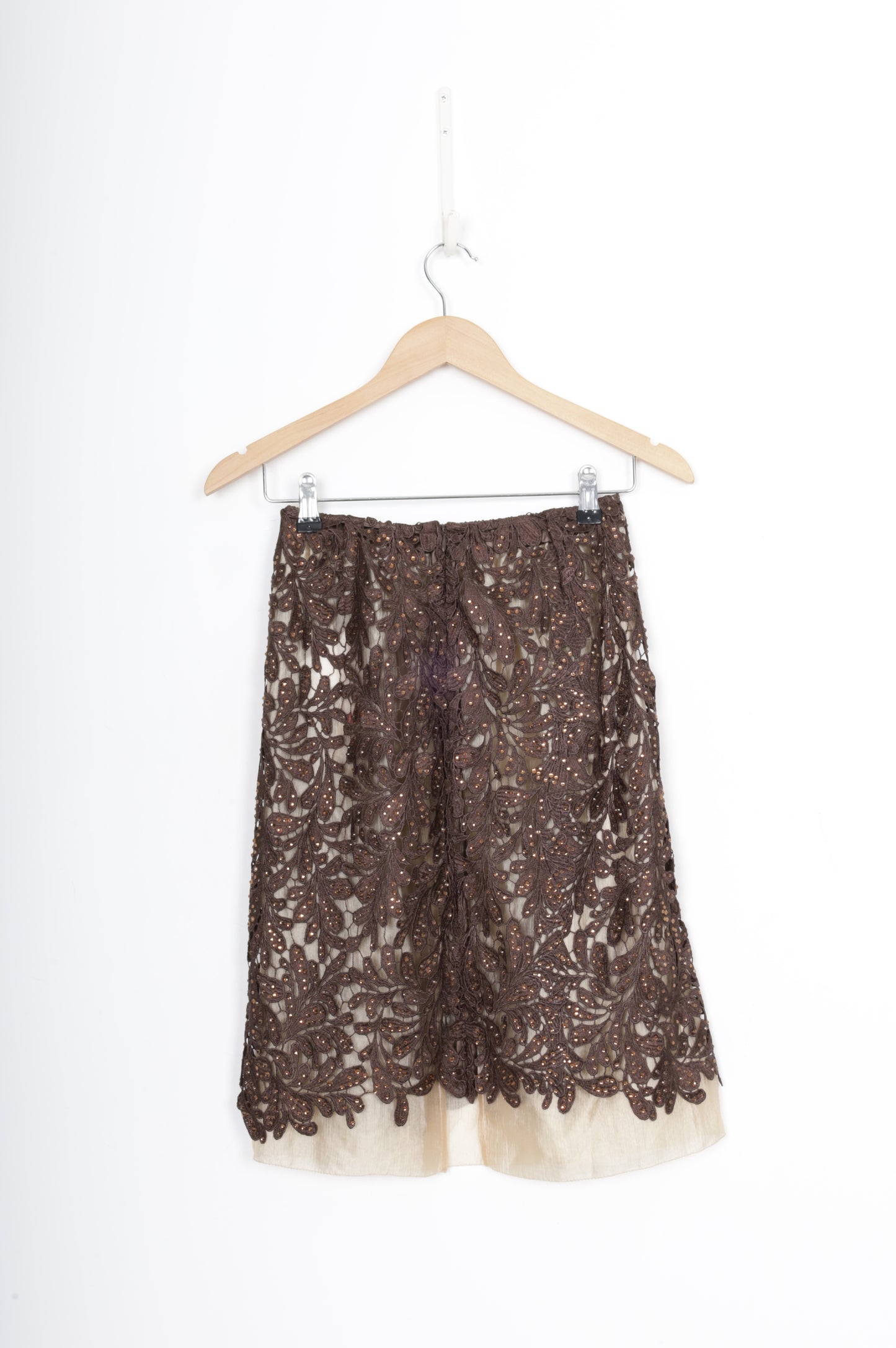 Jacques Wei Womens Brown Mini Skirt Size XS