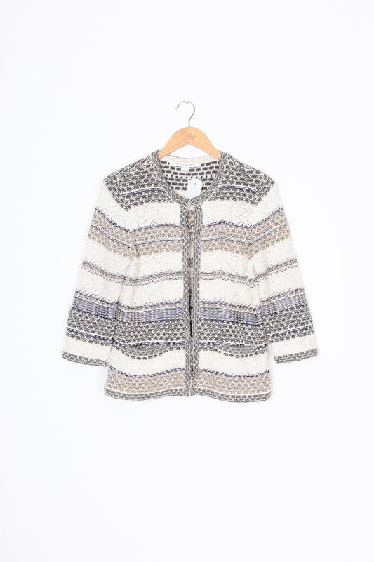 Diane von Furstenberg Womens Cream Jacket Size M