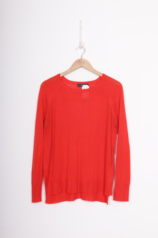 Zara Knit Womens Red Jumper Size L