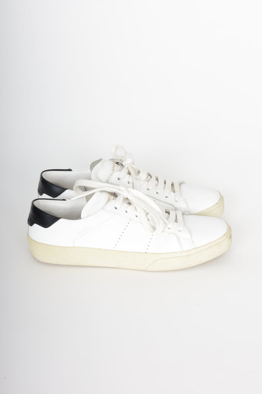 Saint Laurent Womens Cream Sneakers Size 36