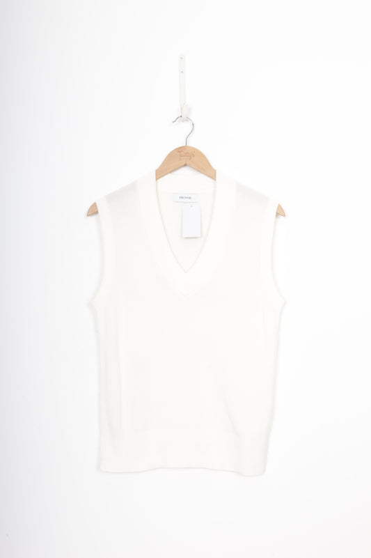 Henne Womens Cream Vest Size S