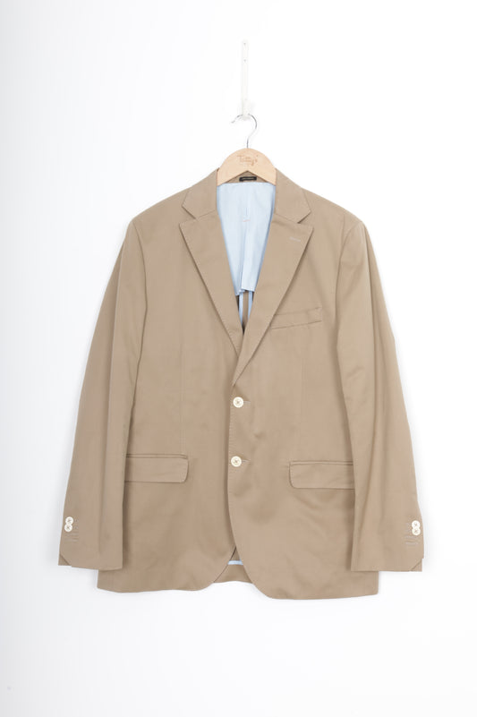 Massimo Dutti Mens Beige Blazer Size 52