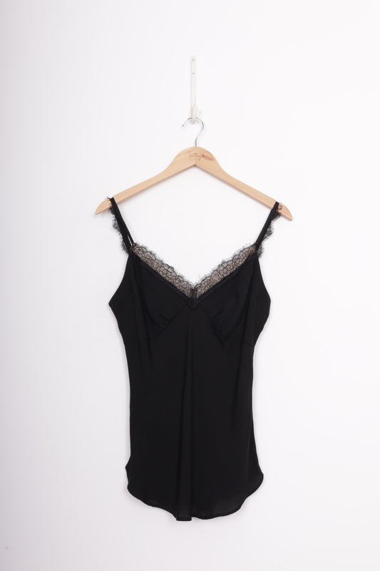Diane von Furstenberg Womens Black Top Size 8