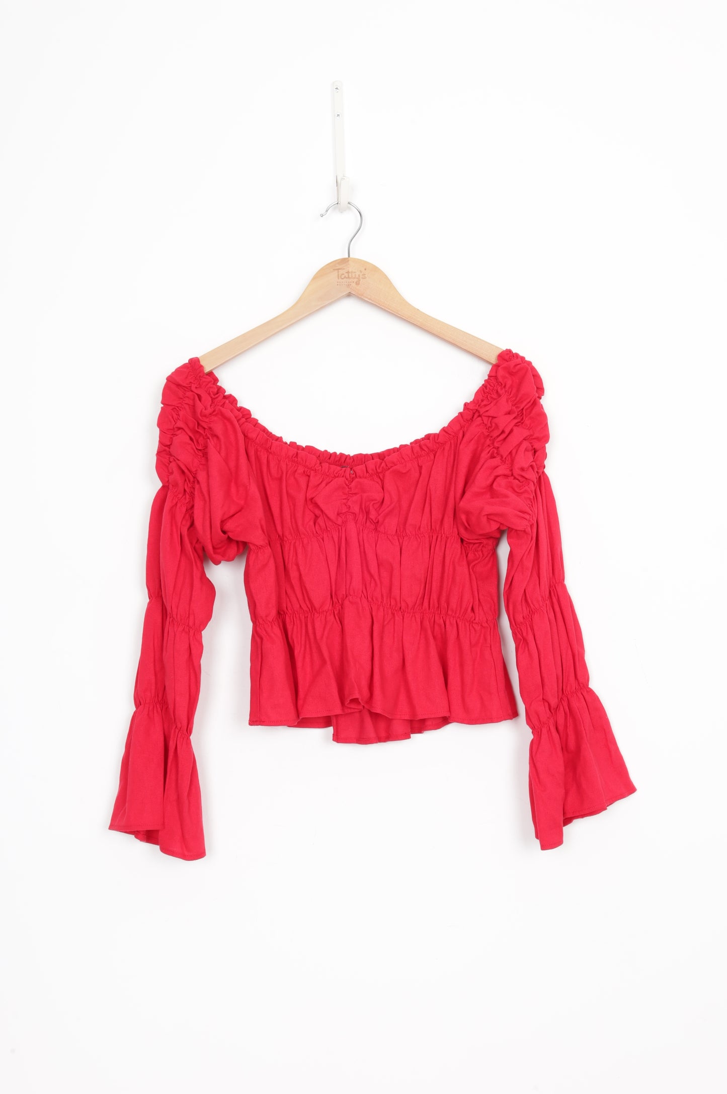 Laagam Womens Red Top Size S