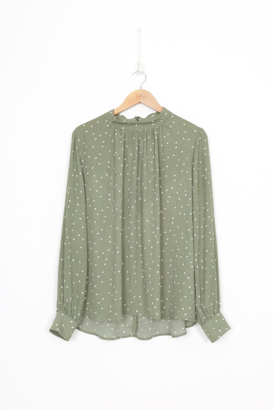 juliette hogan Womens Green Blouse Size 10