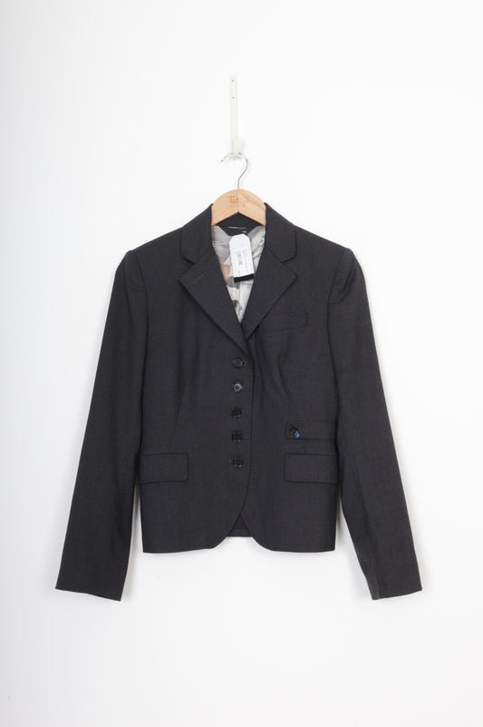 Paul Smith Black Womens Grey Blazer Size EU 42