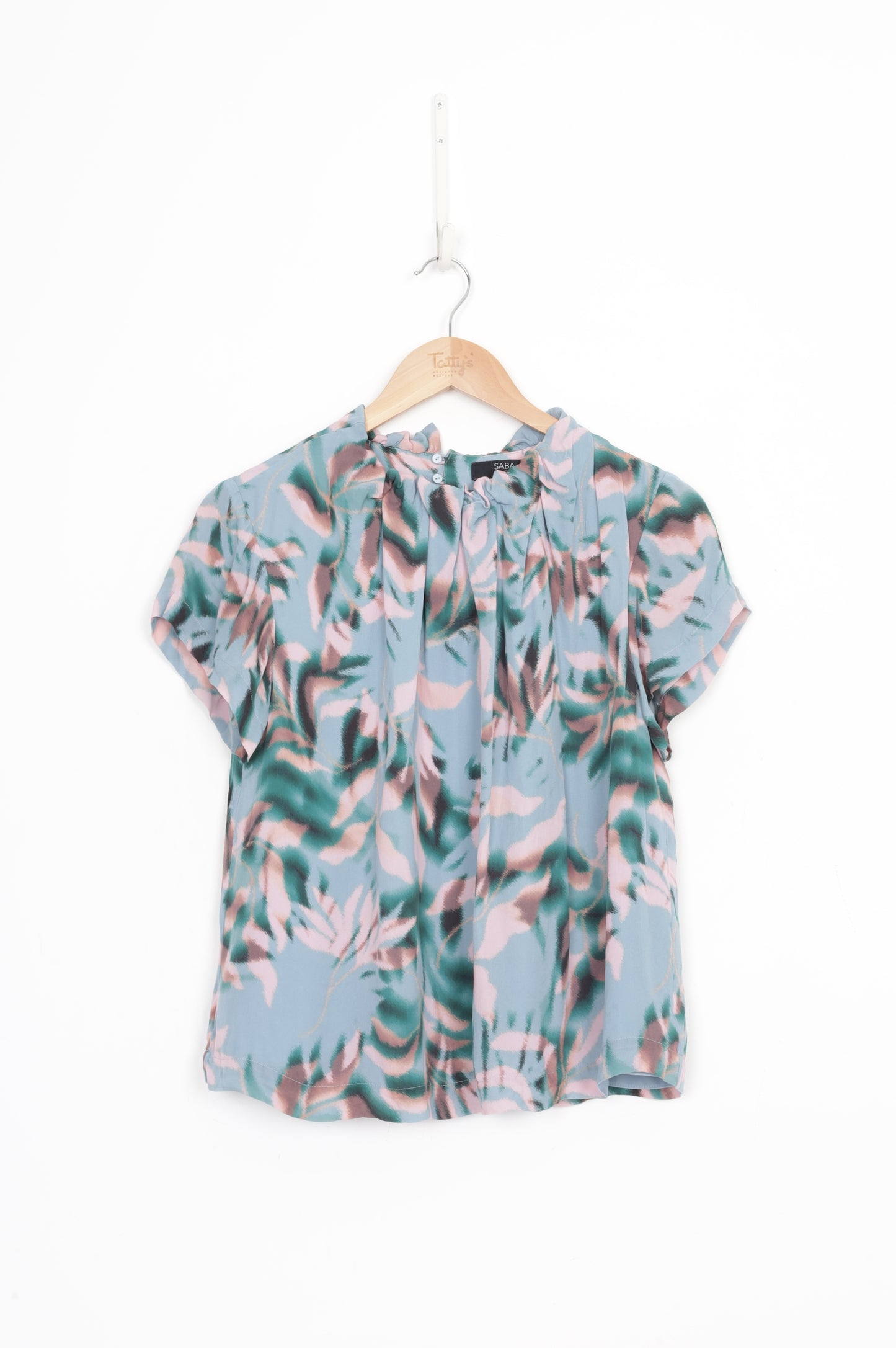 Saba Womens Blue Top Size 10