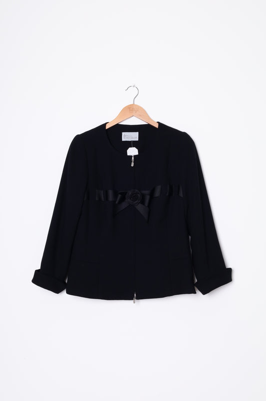 Adrienne Winkelmann Womens Black Jacket Size 12