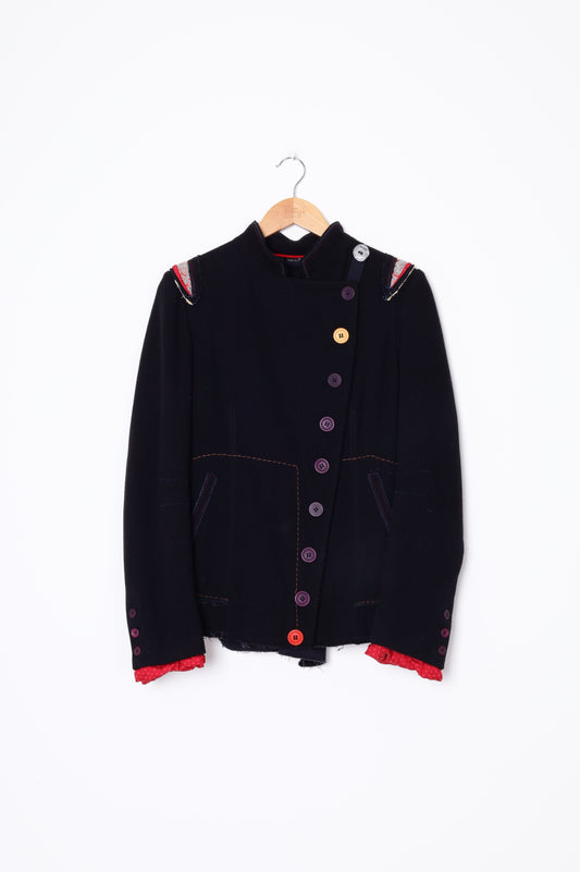 Marithe Francois Girbaud Womens Black Blazer Size 44