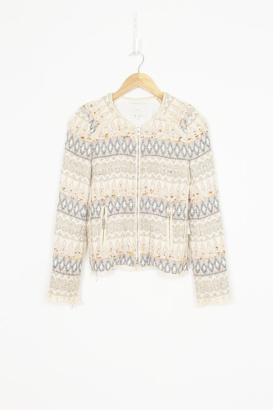 IRO Womens Cream Jacket Size 1