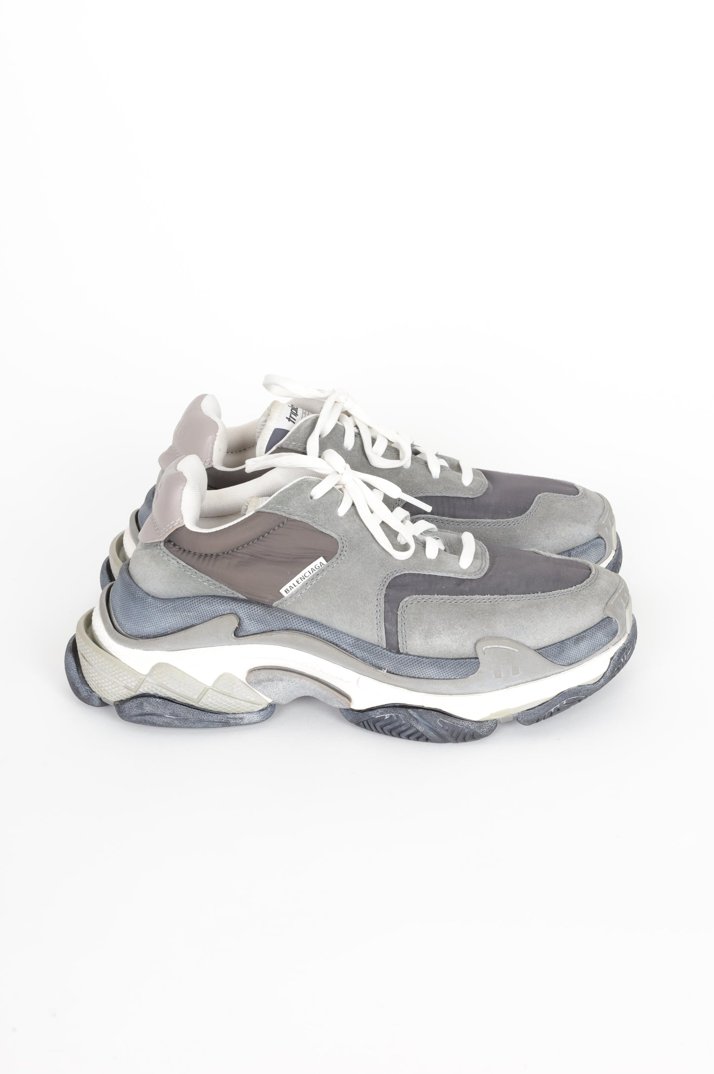 Balenciaga Mens Grey Sneakers Size EU 39