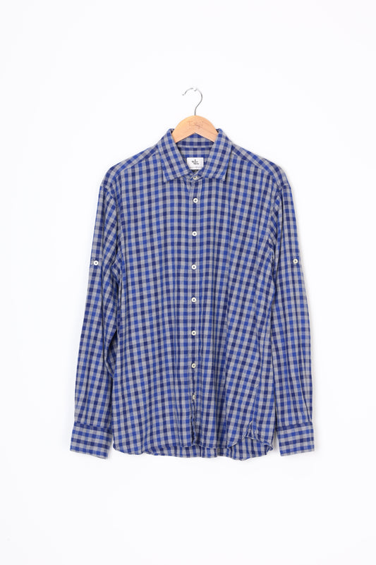 3 Wise Men Mens Blue Shirt Size 42