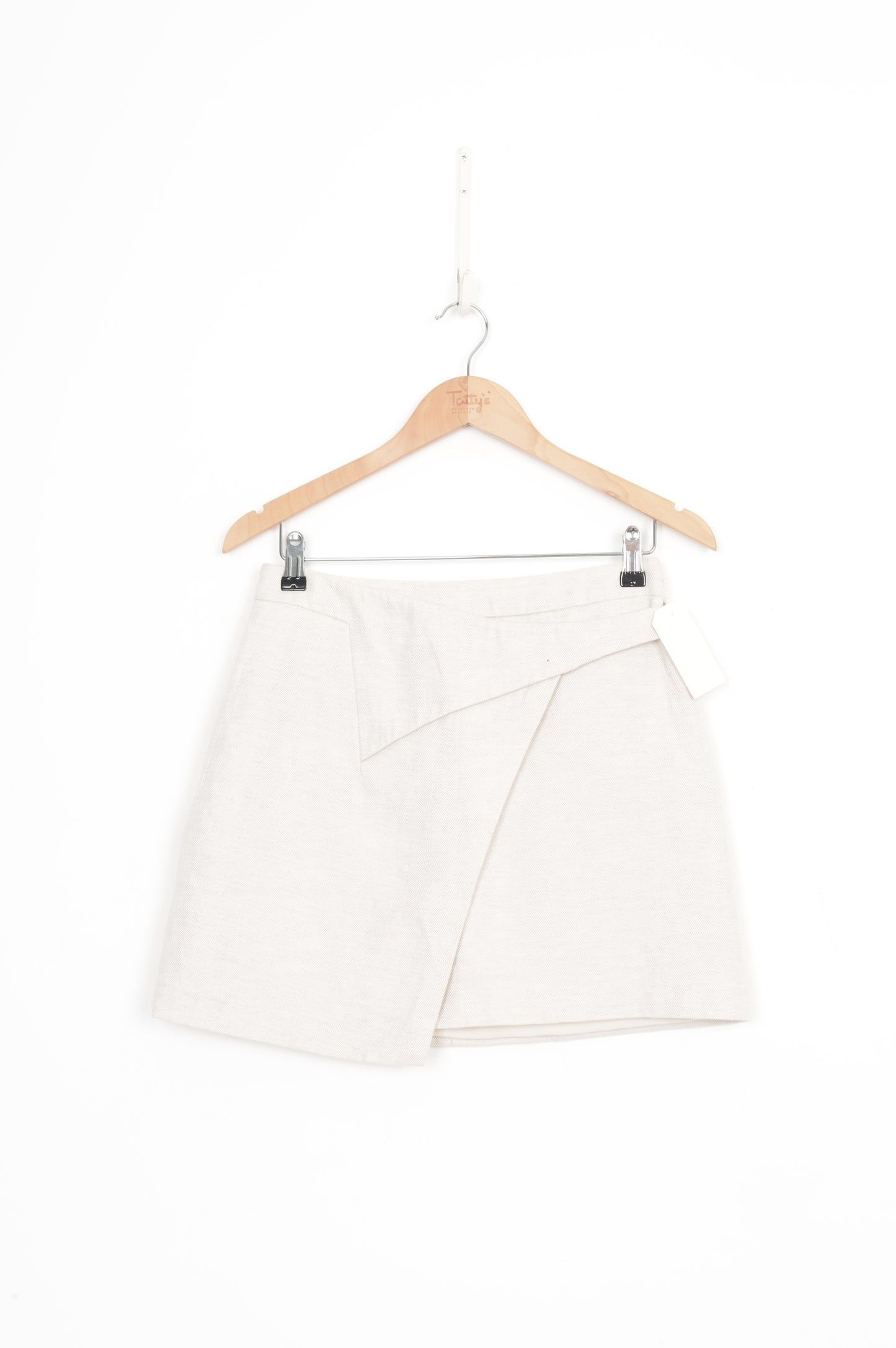 mossman Womens Beige Mini Skirt Size 8
