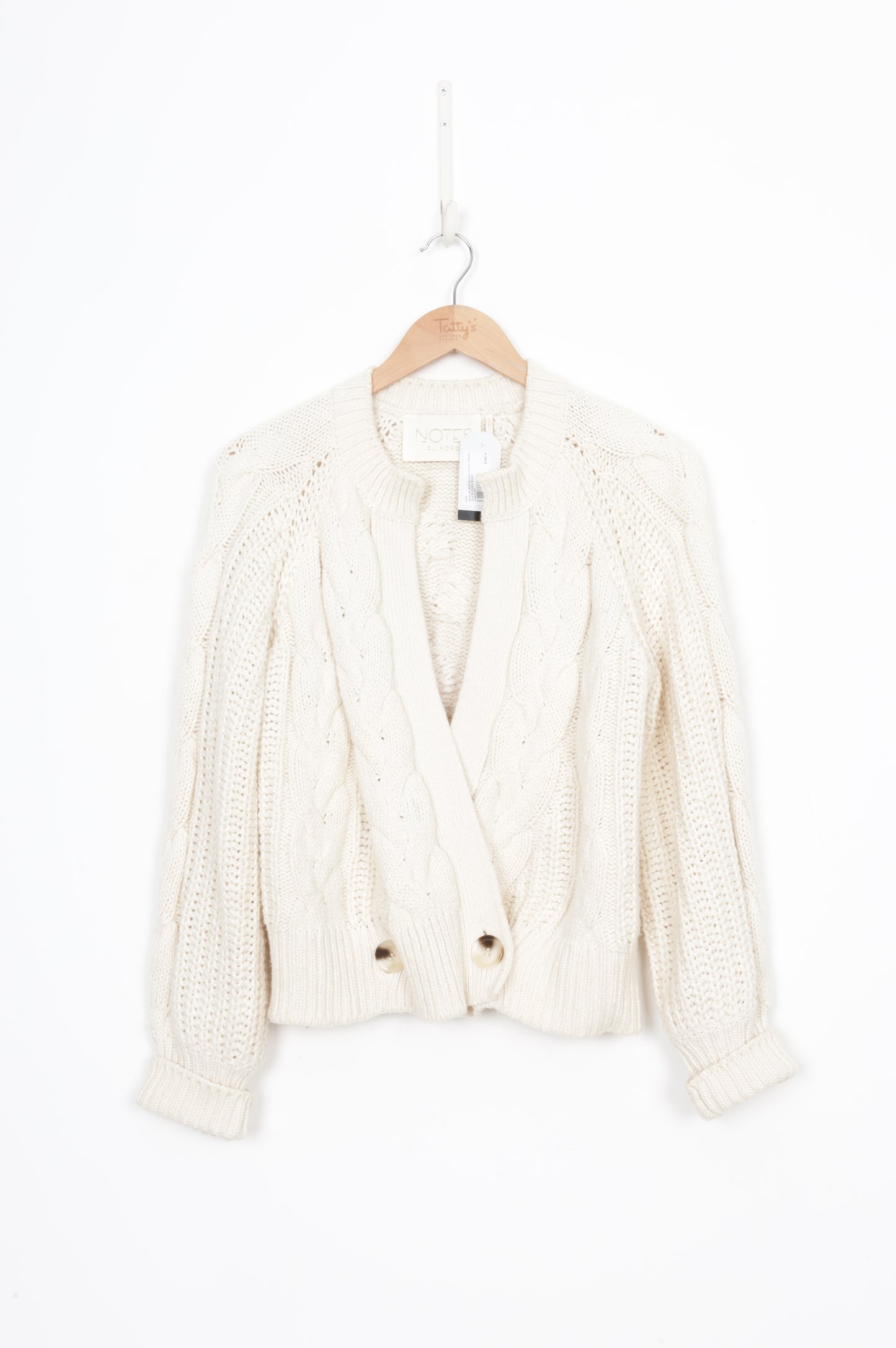 Notes du Nord Womens Cream Cardigan Size M