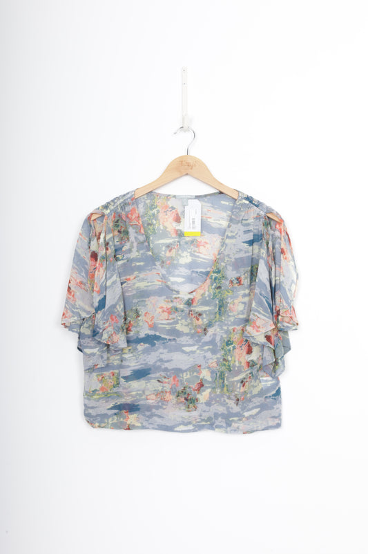 Juliette Hogan Womens Blue Top Size 12