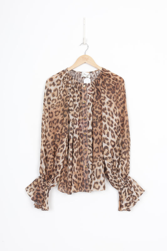 Aje. Womens Brown Blouse Size 6