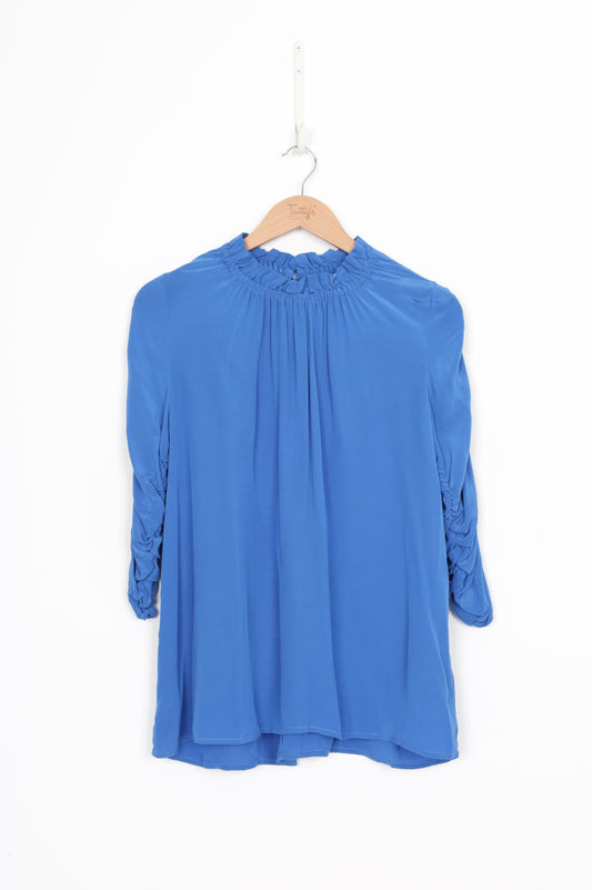 Duo Womens Blue Top Size 10