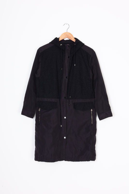 Massimo Dutti Womens Black Coat Size XS