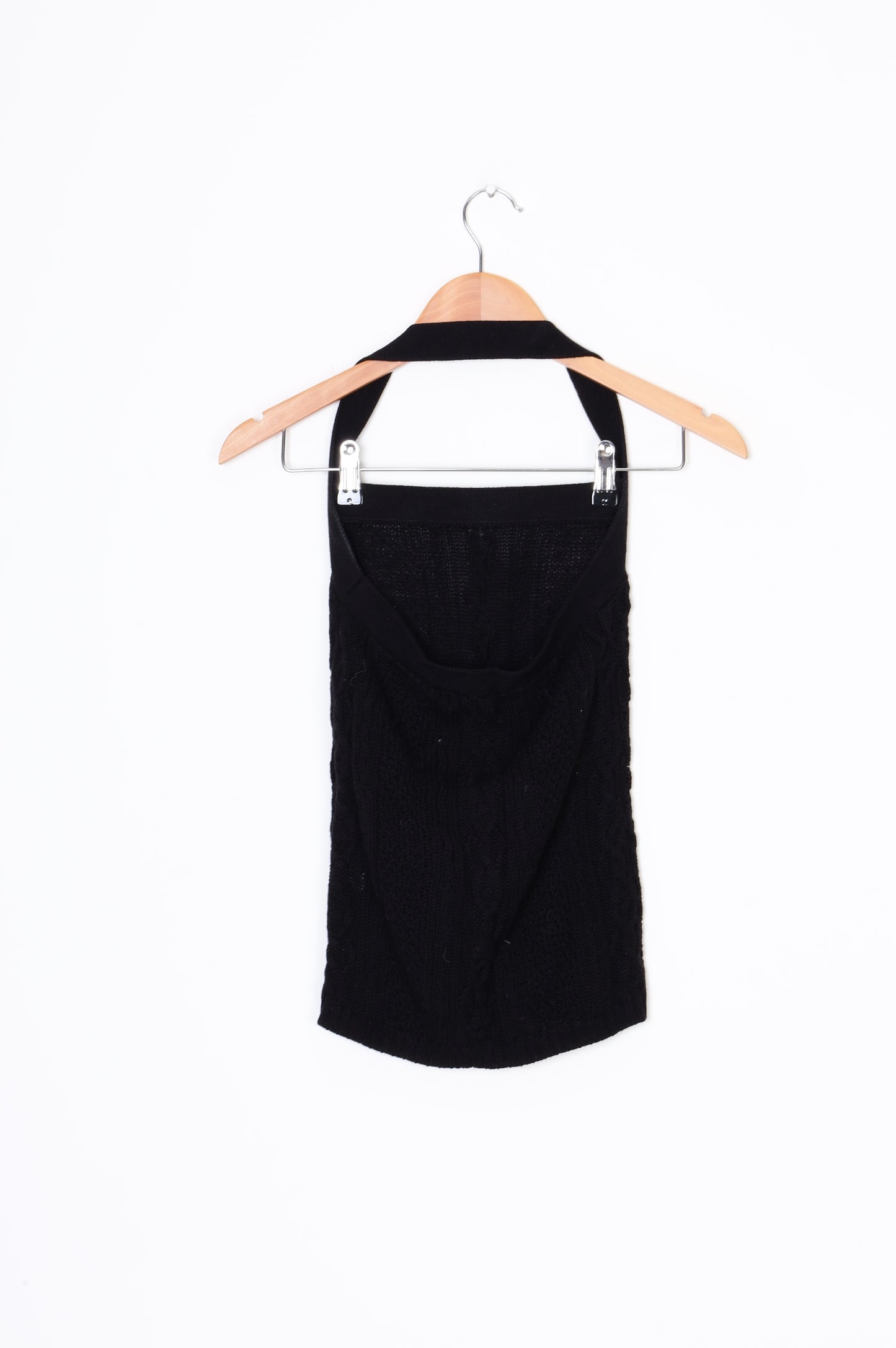 Frisson Knits Womens Black Top Size S