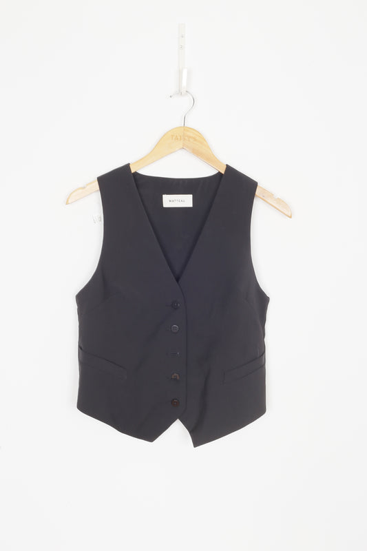 Matteau Womens Black Vest Size 8