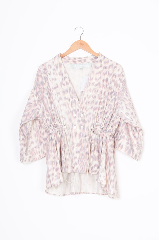 Sarah-Jane Clarke Womens Cream Top Size M