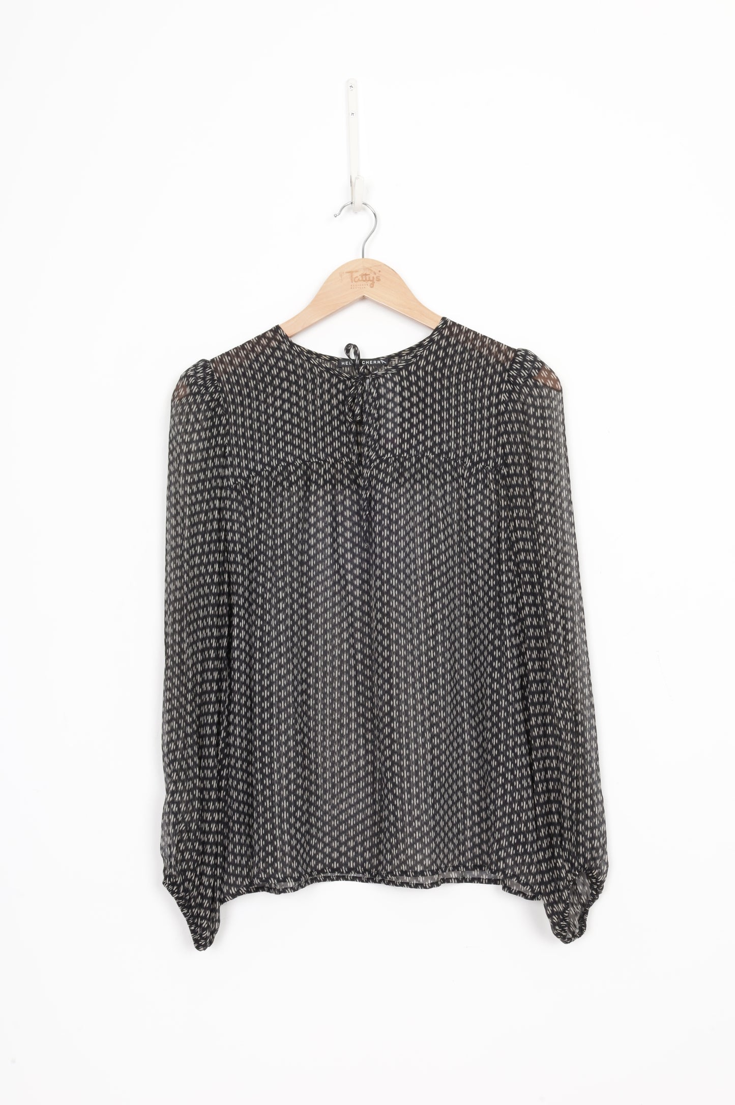 Helen Cherry Womens Black Top Size S