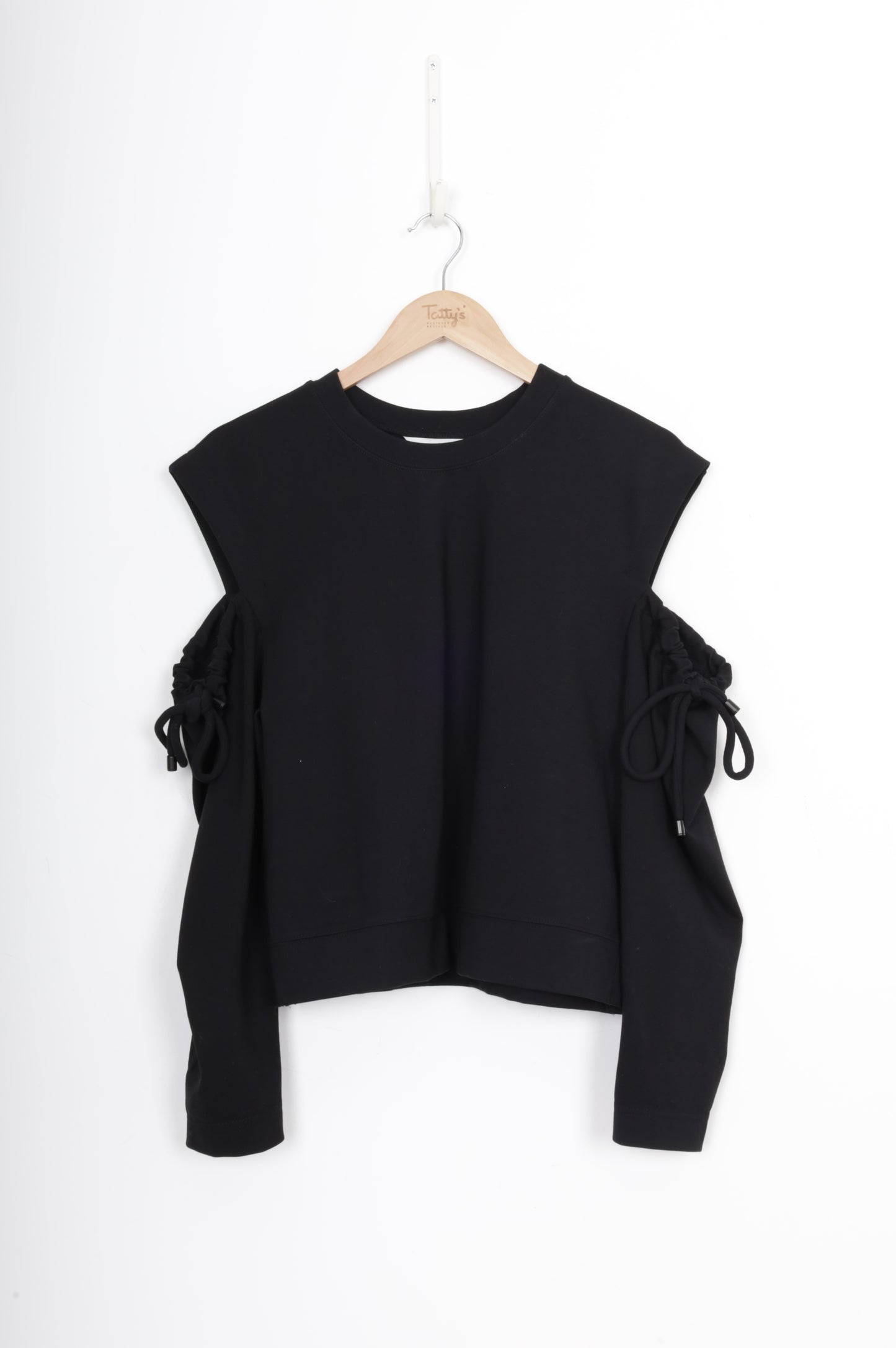 Veronika Maine Womens Black Sweatshirt Size 10
