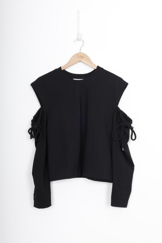 Veronika Maine Womens Black Sweatshirt Size 10