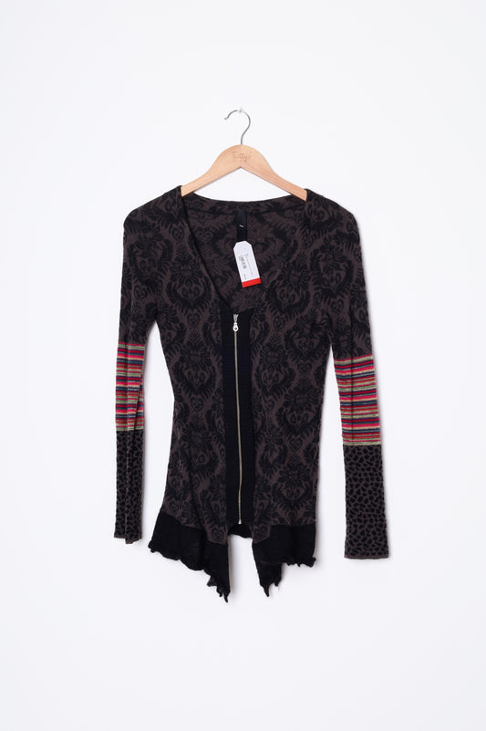 Marilyn Seyb Womens Black Cardigan Size 10